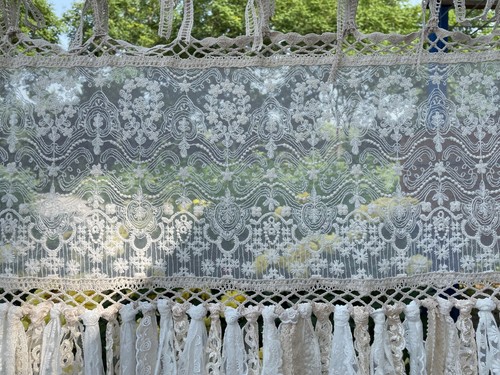 Custom Crochet Kitchen Curtain Shabby Lace curtain Kitchen Valance - Picture 3 of 8