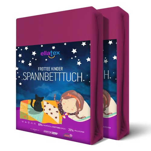 DOPPELPACK FROTTEE KINDER Spannbettlaken Kinder Baby Spannbetttuch Kinderbett - Bild 17 von 19