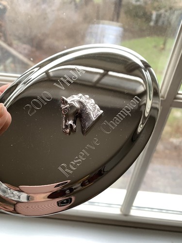 Silverplate Jewelry Trinket Cig Award Box Horse Racing VHJA Reserve Champion - Picture 3 of 11