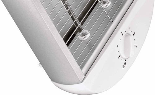 EPIQ 80001212 Flachtoaster Brötchen-Toaster Flachbett-Toaster mit Timer Weiß - Bild 4 von 4