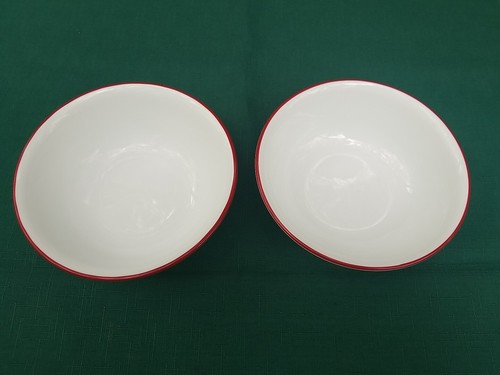 Corelle Bandhani White With Red Trim Soup Or Cereal Bowls, 6.25" Set Of 4 - Picture 6 of 9