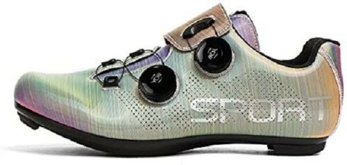 Mens Road City Cycling Shoes with SPD SPD-SL Cleats MTB Mountain Bike Shoes 91/2 - Picture 3 of 10