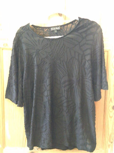 Phase Eight, Black, double layer top, semi sheer, size 16