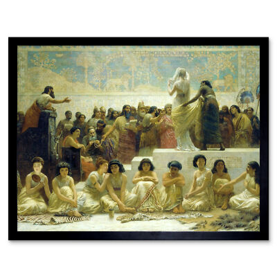 Edwin Long Babylonischer Heiratsmarkt Gerahmter Druck 30x40 cm