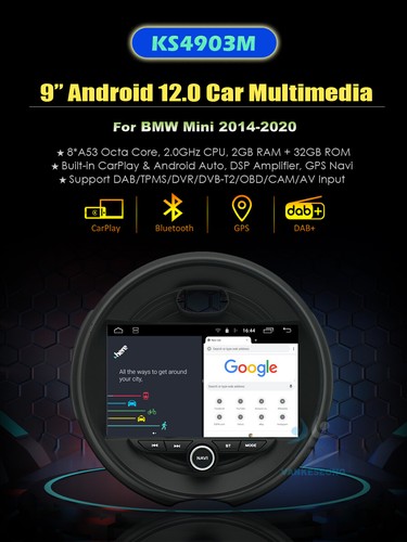 CarPlay Android Auto Für BMW Mini Clubman 2014-2020 BT DAB+ Autoradio GPS SatNav - Bild 3 von 24