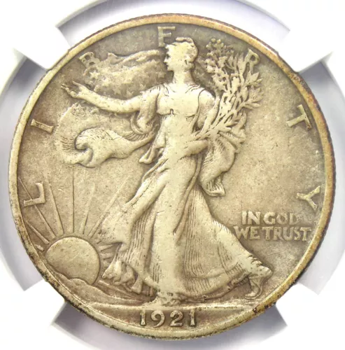 1921-S Walking Liberty Half Dollar 50C Coin - Certified NGC VF35 - Rare Grade!