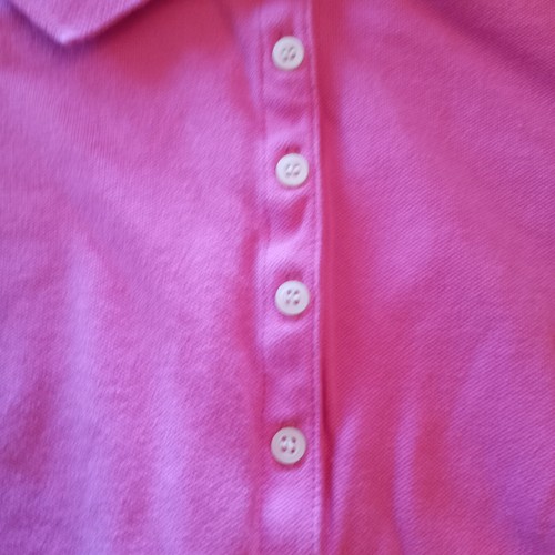 Izod Juniors Pink Crew Neck Shirt 5 Buttons X Large - Picture 3 of 9