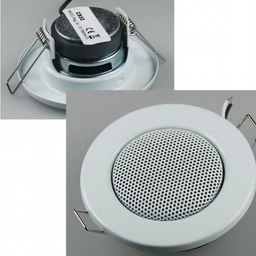 Haut-parleur encastrable haut-parleur de plafond aspect halogène 8 cm Ø, 6 cm blanc - Photo 4/8