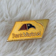 Vtg Bank Mutual of Wisconsin Employee Advertising Lapel Pin Tie Tack