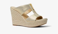 Michael Kors Bradley Wedge Metallic Pale Gold Women's sizes 6-11/NEW!!!