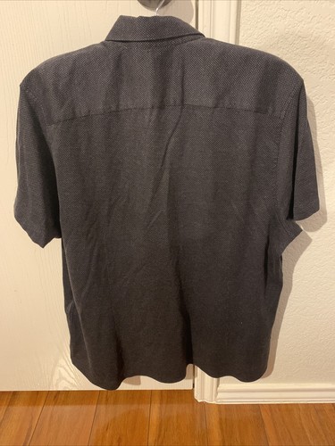 ted baker london Gr. 5 Herren Hemd mit Knopfleiste Kurzarm 100% Baumwolle Grau - Bild 8 von 11
