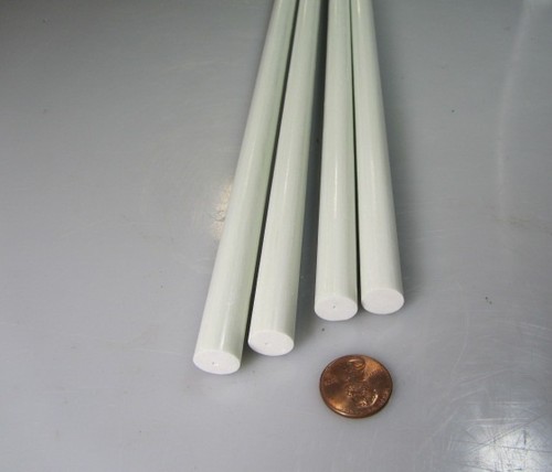 Fiberglass Round Rods .500" (1/2")  Diameter x 24 Inch Length, 4 Units - Picture 2 of 5
