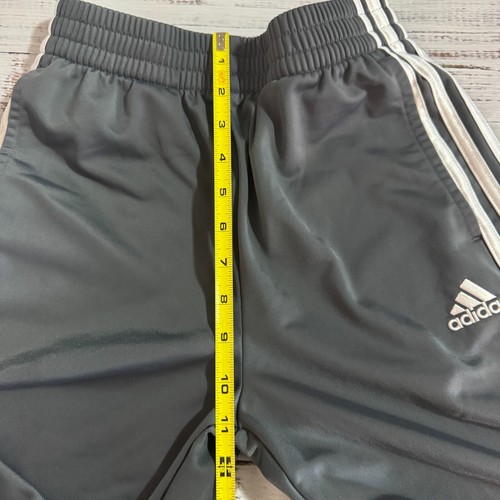Adidas Track Pants Jogger Tapered 3 Stripes Gray Youth Boys Size 14/16 Large - Picture 10 of 11