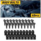 40x Body Bolts U-nut Clips For Ford Truck 5/16-18 x 1-3/16" - 1/2" hex Black Ee