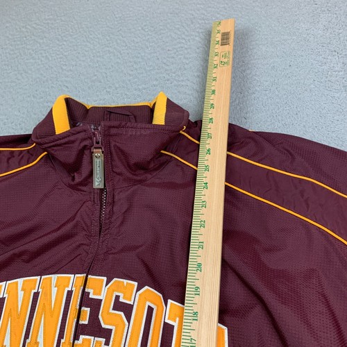University Of Minnesota Majestic Jacket Size L Stadium Fleece Lined Embroidered - Picture 10 of 17