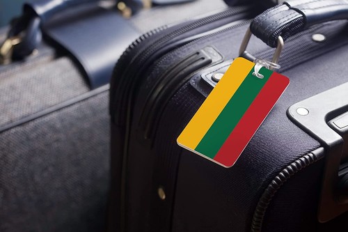 Lithuania Flag Luggage Tag - Picture 3 of 4