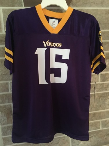 Nueva camiseta de los Minnesota Vikings NFL #15 de los Jennings (púrpura) talla XL 16/18 - Imagen 3 de 3