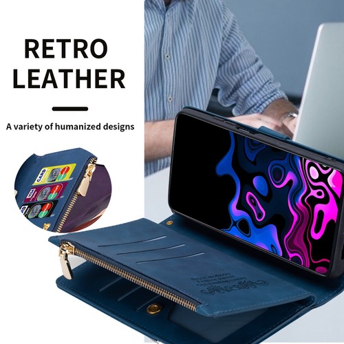 Para Google Pixel 7 8 9 Pro XL 8A 7A Estuche Cuero Billetera Abatible Cremallera Cubierta - Imagen 20 de 80