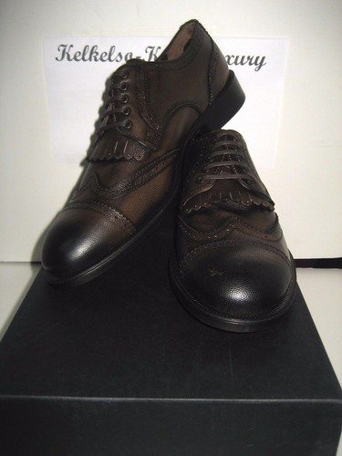 NEU $ 675 DSQUARED2 Herren US 11 EU 44 Jazz Schnürschuhe braun Leder Oxford elegante Schuhe - Bild 6 von 12