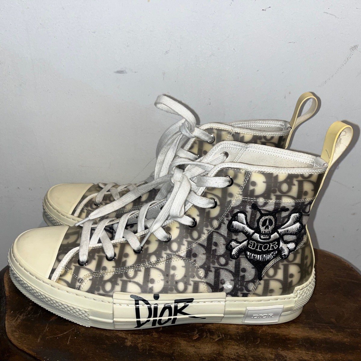 b23 hightop Christian Dior Oblique Shawn Bee Embroidery