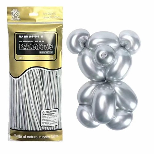 100pcs/pack,1.8g Metallic 260 Long Balloons Colored Twisting Animal Balloons Mod - Picture 14 of 18