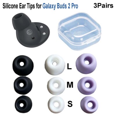 3Pairs Silicone Ear Tips for Samsung Galaxy Buds Pro Earbud Case Eartips  L/M/S