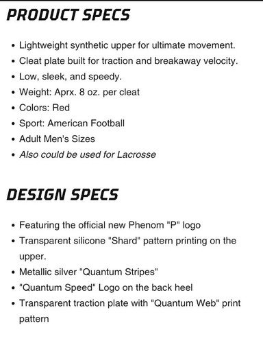 QUANTUM SPEED: FOOTBALL CLEATS  ROYAL BLUEby Phenom Elite Sz-10.5 - Picture 15 of 15