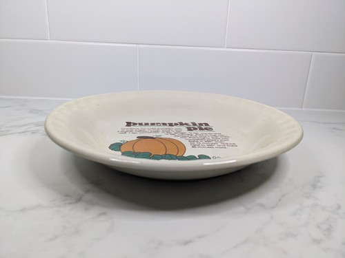 Pumpkin Pie Bowl Vintage Large Recipe Kitchenware - Picture 2 of 4