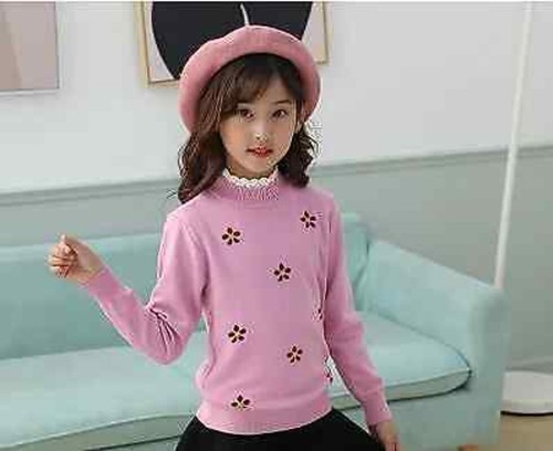 New Autumn Children's Clothing Girls' Pullover Knitted Pullover Girls Sweater - Picture 15 of 28