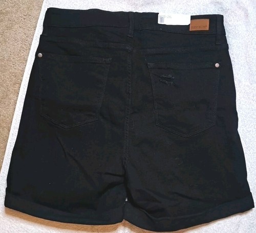 Judy Blue Shorts Womens 2XL Black Distressed High Waist Jean Denim Stretch NEW - Picture 4 of 6