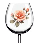 12x Rose Flowers Colourful Wine Glass Bottle Tumbler Van Vinyl Sticker Decals