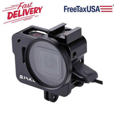 Color : Black Black Durable JINGZ Housing Shell CNC Aluminum Alloy Protective Cage with 37mm UV Lens /& Cold-Shoe Base Mount /& Screw /& Tripod Adapter for Sony RX0 II