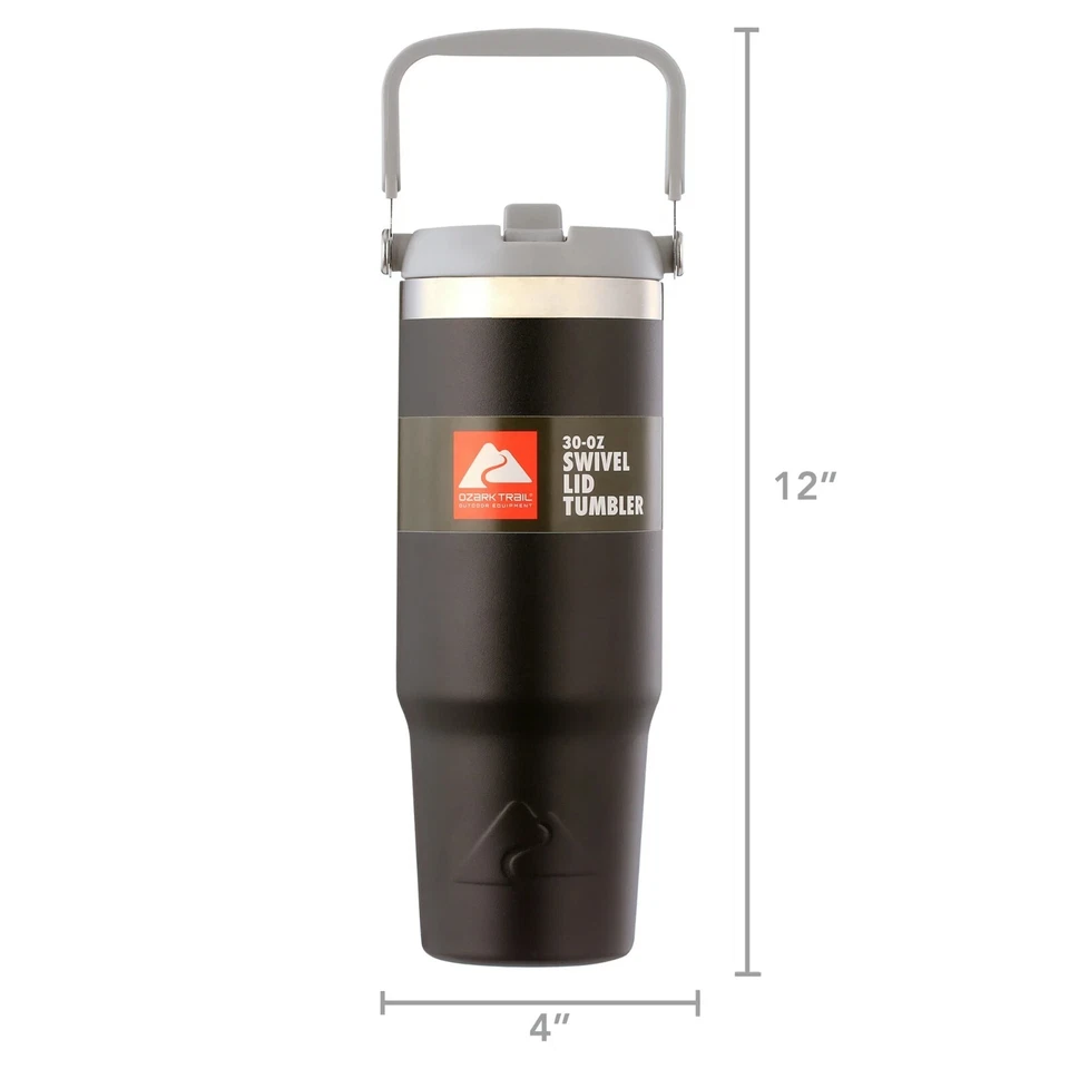 Vaso aislado de acero inoxidable Ozark Trail de 30 oz con mango giratorio Foto 2 de 4