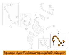 FORD OEM 15-16 Edge Turbocharger Turbo-Oil Feed Tube F2GZ6K679A
