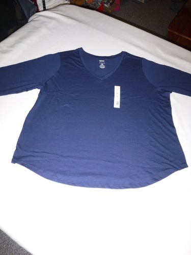 Size Plus Long Sleeve Women's T-Shirts, 4X,3X,2X,1X, Sonoma Multi Color & Solid - Picture 177 of 230