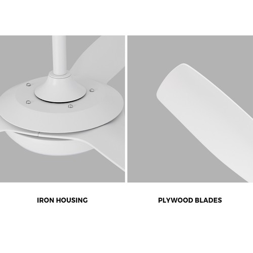 Vevare 52" Ceiling Fan DC Motor With Light Remote Control 5 Speed Fans White - Picture 6 of 10
