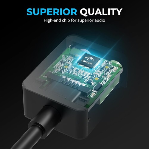 Adattatore Audio da USB-Type C a 3.5mm per Cuffie, Gaming, Streaming Sabrent - Foto 8 di 10