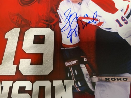 Larry Robinson Canadiens Stanley Cup Champions Signed Auto 8x10 PHOTO PSA/DNA - Picture 2 of 2