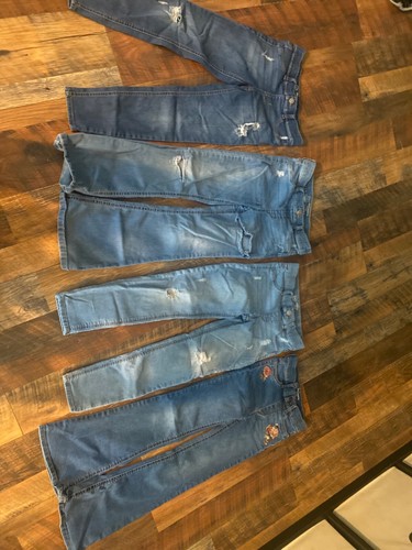 Lot of 4 wonder nation girls jeggings jeans clothes size 7/8 pre owned 