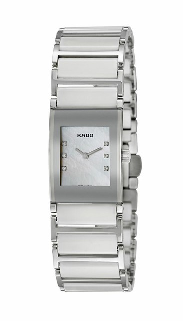 Rado Integral Jubile R20747901 White Ceramic Steel Ladies Diamond Watch For Sale Online Ebay
