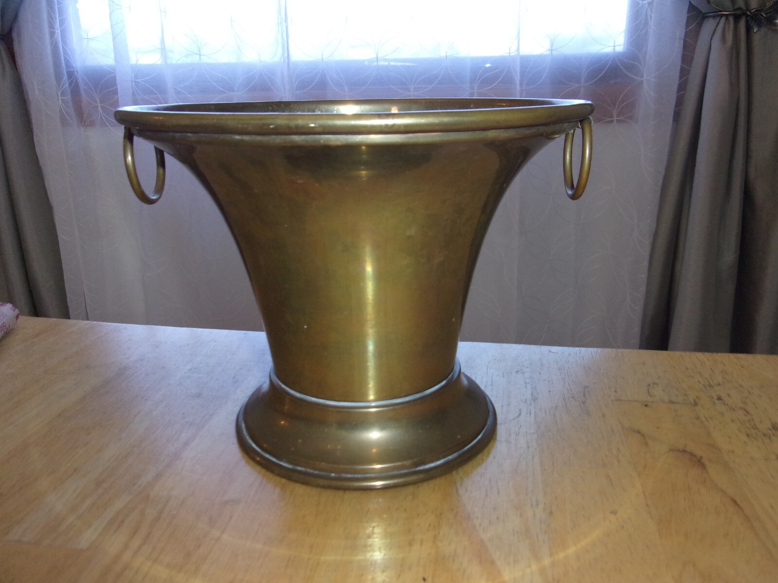 Vintage Solid Brass Vase / Champagne Bucket ? Mottahedeh Nelson