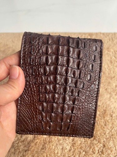 Genuine Leather Skin Men's bifold wallet, Double Side Handmade Wallet - Picture 9 of 13