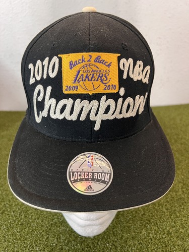 NEW ADIDAS LOS ANGELES LAKERS 2010 Season Back to Back NBA Championship Hat, vtg - Picture 5 of 11