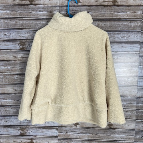 Biesen Teddy Fleece Rollins Trichterkragen Pullover Sweater Creme Damen Small - Bild 4 von 9
