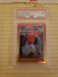 2018 Panini Donruss Optic Rated Rookie Batting #56 Red/Yellow Shohei Ohtani (RC)