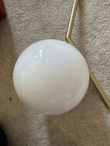 Flos F3175059 IC LIGHTS S1 Pendant Light In Brass 200mm Dia Opal Glass Globe. - Picture 10 of 11