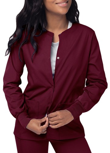 Sivvan Women’s Scrub Warm-up Jacket/Front Snaps Round Neck Stylish & Comfort - Picture 88 of 91