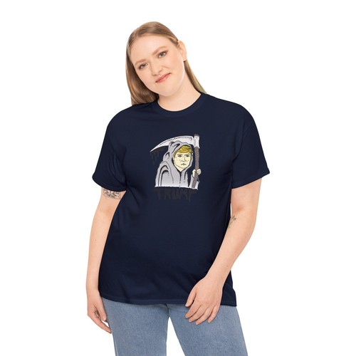 Trump Grim Reaper Unisex Heavy Cotton T-Shirt - Picture 23 of 25