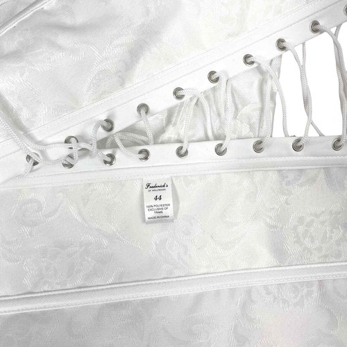 NEW Fredericks of Hollywood Hollywood Dream Sweetheart Corset Sz 44 white - Picture 8 of 8