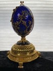 Rare Igor Carl Faberge Sterling Firebird Musical Egg With 14k gold brooch Pin